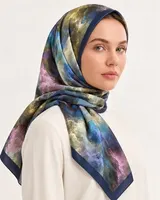 Kozmik Renk Dalgaları %100 İpek Twill Eşarp — 4