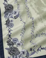 Adaçayı Mavi Gül Bahçesi %100 İpek Twill Eşarp — 6